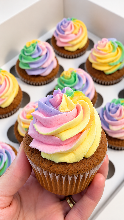 Rainbow cupcakes